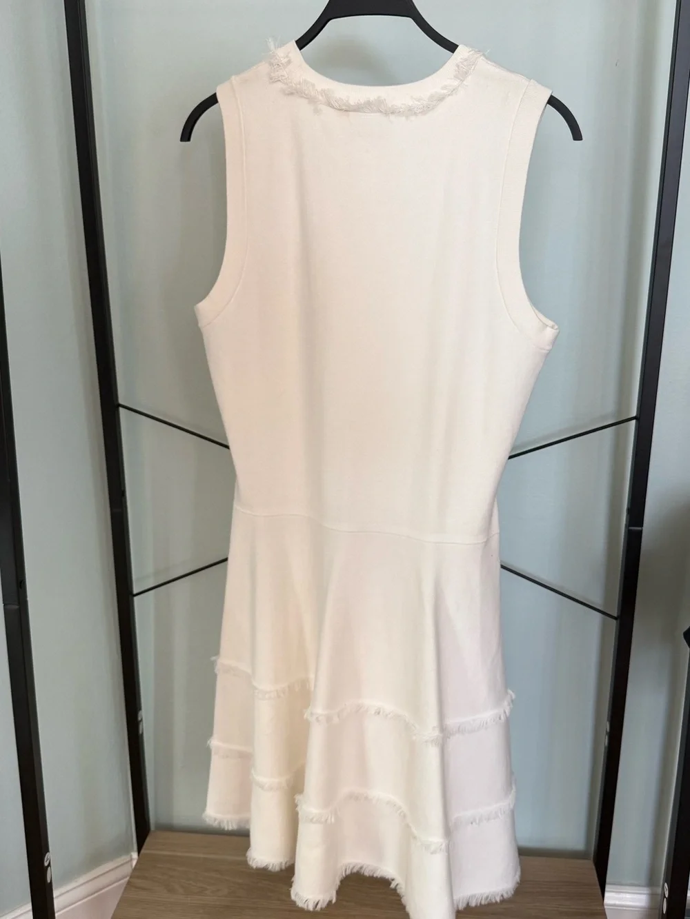 Kate Spade New York Cream Cotton Fringe Trim Dress - Size XL